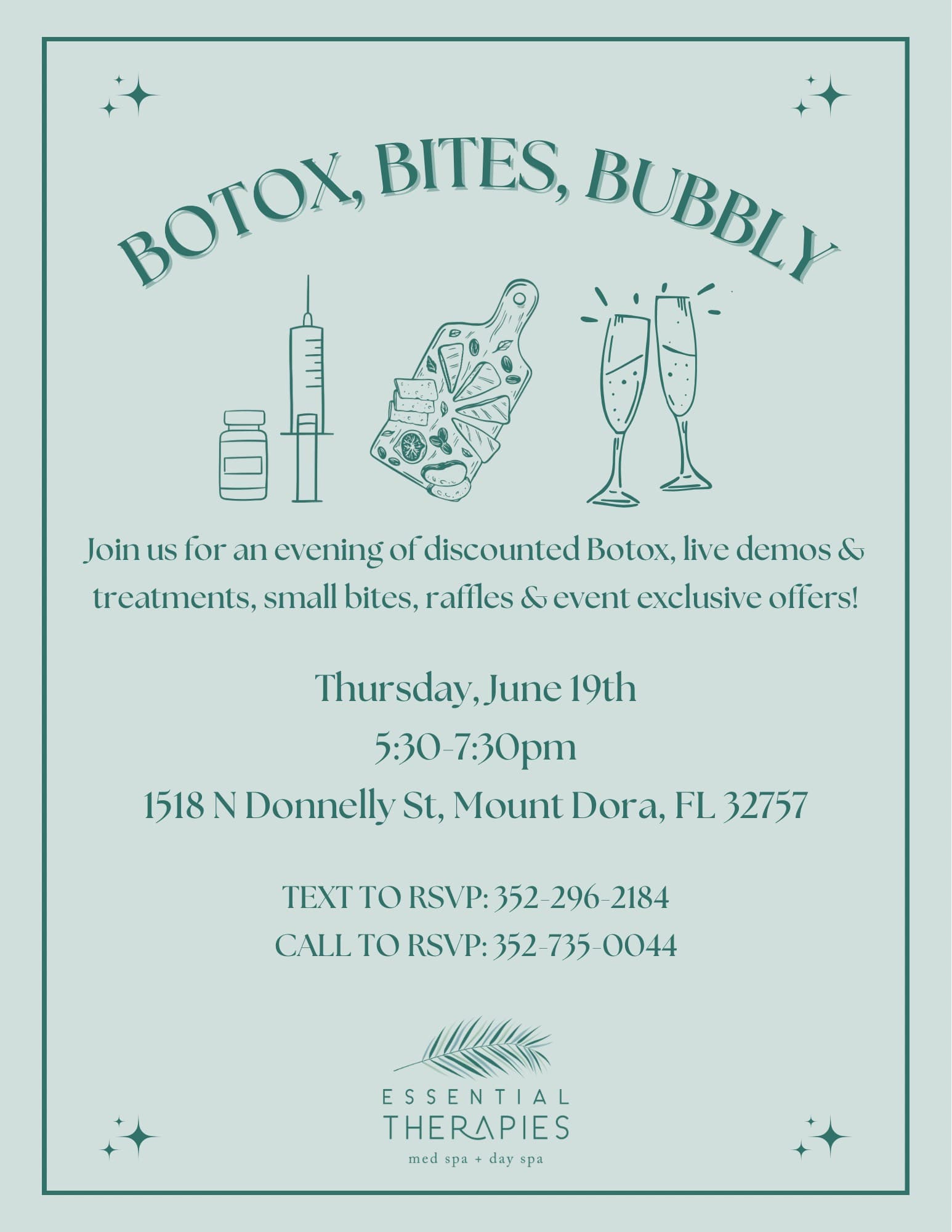 Botox bites and Bubbly Event